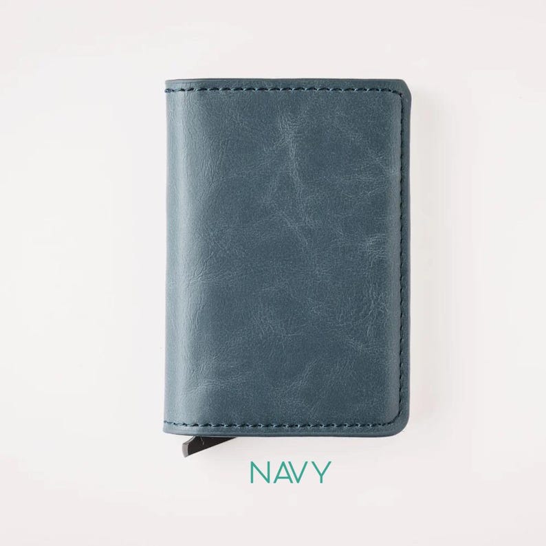 Portefeuille cuir pour homme – Porte-cartes mécanique